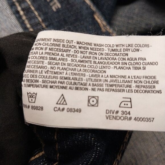 Code Bleu Capri Cropped Jeans 10 Embroidered Embellished Y2K Boho Glam Western - Picture 11 of 16